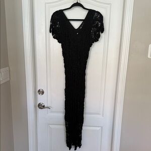NWT Black Crochet Dress, Fully Lined Size S